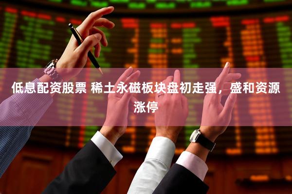 低息配资股票 稀土永磁板块盘初走强，盛和资源涨停
